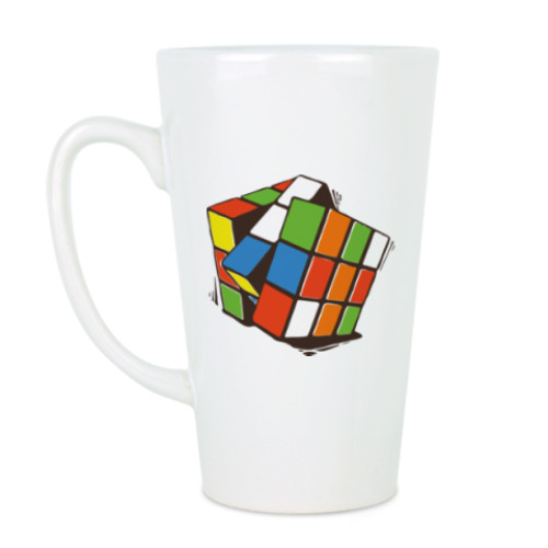 Чашка Латте с принтом Кубик Рубика | Rubiks Cube