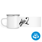 Кружка металлическая белая (круговая запечатка)