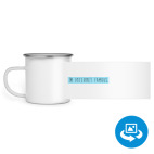 Кружка металлическая белая (круговая запечатка)