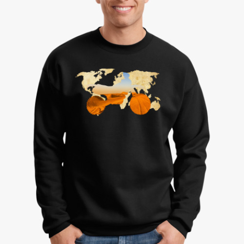 Свитшот с принтом Мотопейзаж