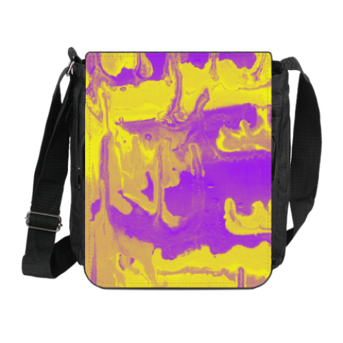 Сумка на плечо (мини-планшет) с принтом Яркая пастель