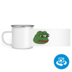 Кружка металлическая белая (круговая запечатка)