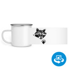 Кружка металлическая белая (круговая запечатка)