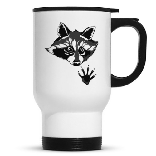 Кружка-термос с принтом енот