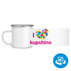 Кружка металлическая белая (круговая запечатка)