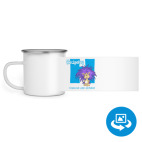 Кружка металлическая белая (круговая запечатка)