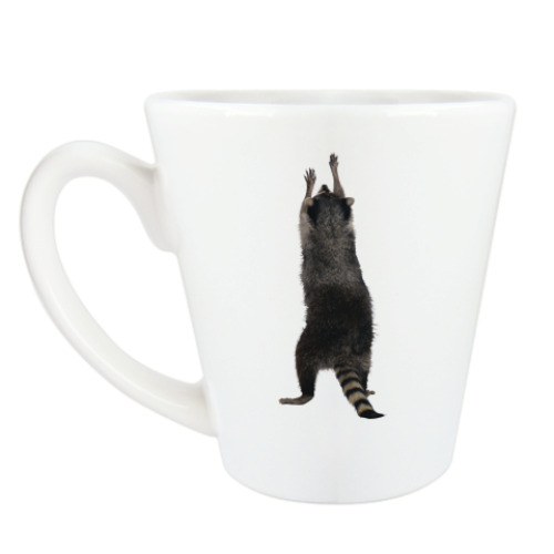 Чашка Латте с принтом Енот