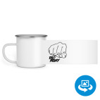 Кружка металлическая белая (круговая запечатка)