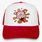 Кепка Trucker, красная Поросенок