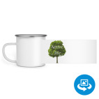 Кружка металлическая белая (круговая запечатка)