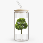 Банка с бамбуковой крышкой