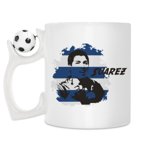 Кружка с принтом Суарес
