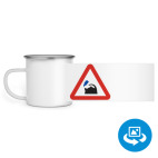 Кружка металлическая белая (круговая запечатка)