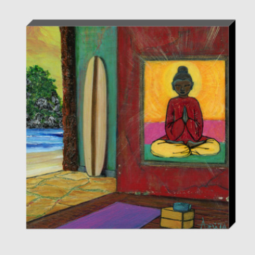 Холст с принтом Namaste ('Намасте')