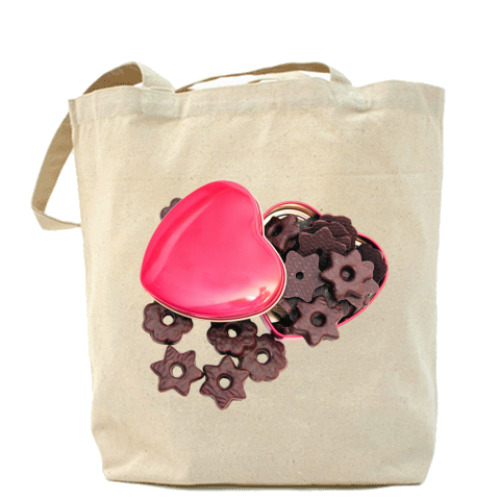 Сумка шоппер с принтом шоколад