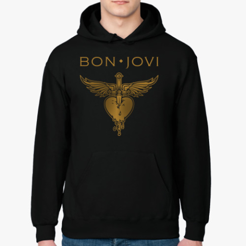 Толстовка худи с принтом Bon Jovi
