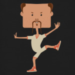 Смешной нарисованный каратист