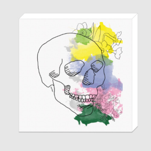 Холст с принтом Череп