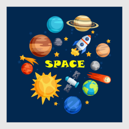 Постер с принтом Space (Космос)