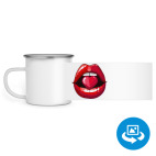 Кружка металлическая белая (круговая запечатка)