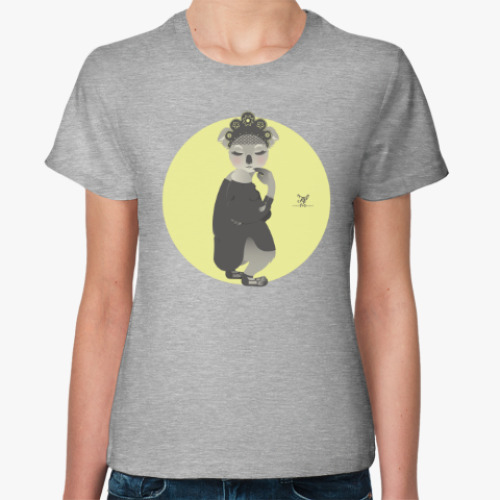 Женская футболка с принтом Animal Fashion: K is for Koala