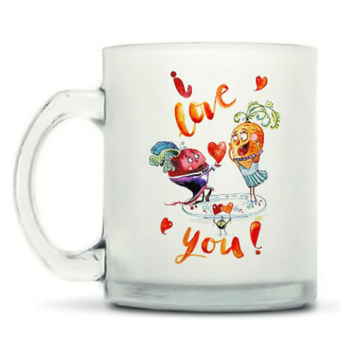 Кружка матовая с принтом Любовь и морковь