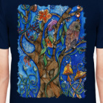 Сова в волшебном лесу