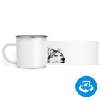 Кружка металлическая белая (круговая запечатка)