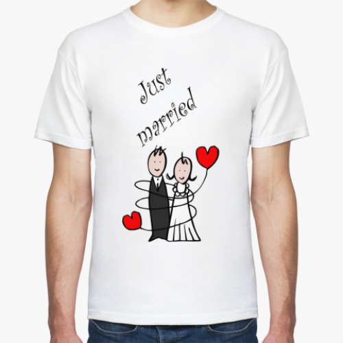 Футболка с принтом Just Married