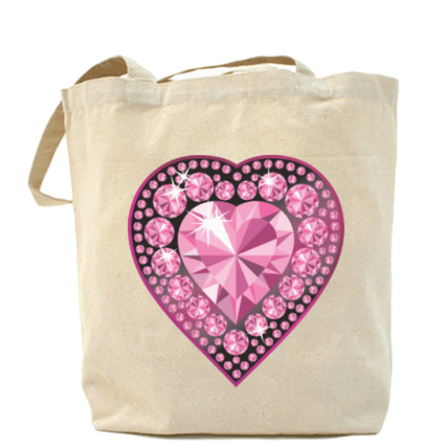 Сумка шоппер с принтом I love you - Любовь в сердце