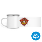 Кружка металлическая белая (круговая запечатка)