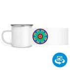 Кружка металлическая белая (круговая запечатка)