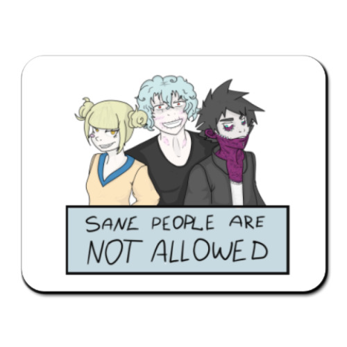 Коврик для мыши с принтом Лига Злодеев аниме Моя геройская академия