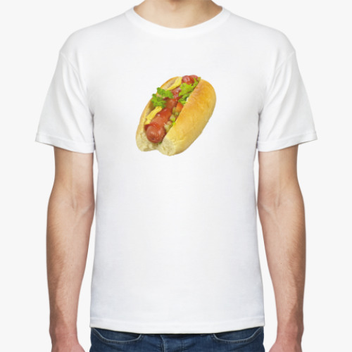 Футболка с принтом  Хот-Дог