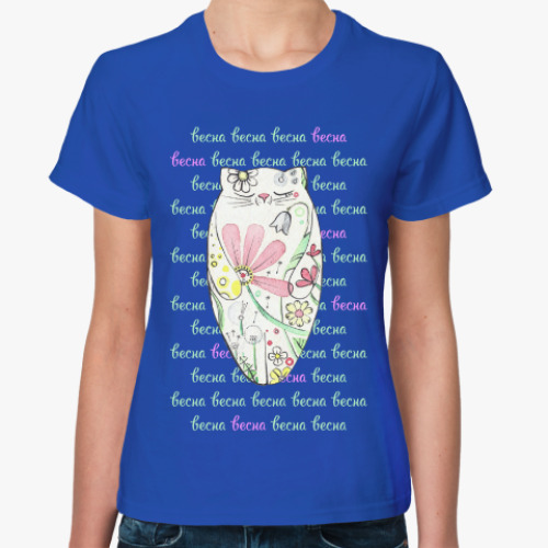 Женская футболка с принтом Весна