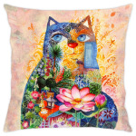 кот с лотосом