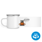 Кружка металлическая белая (круговая запечатка)