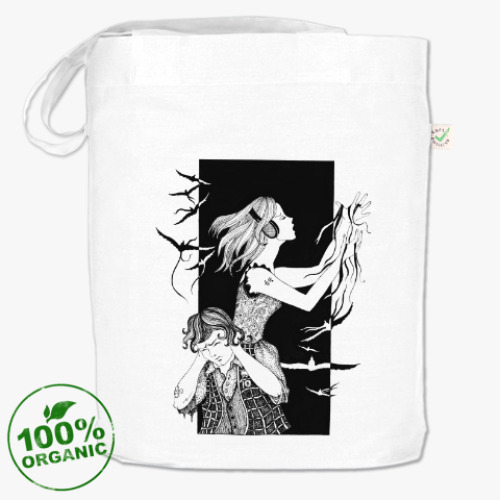 Сумка шоппер с принтом Крылатые назгулы