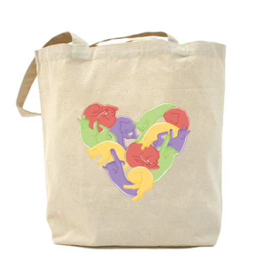 Сумка шоппер с принтом Кошкоспальня