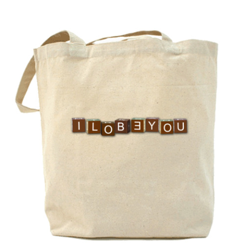 Сумка шоппер с принтом I Lobe You