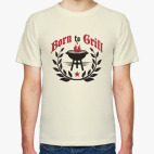 Классическая футболка Рожден для гриля