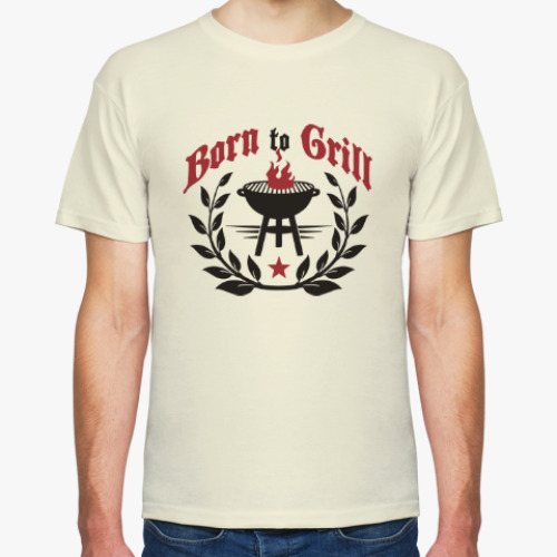 Футболка с принтом Рожден для гриля
