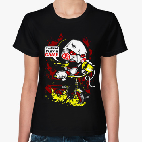 Женская футболка с принтом Билл (Пила)