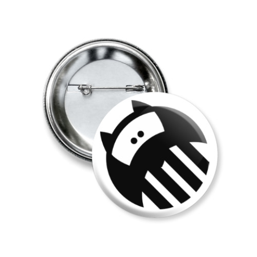 Значок 37мм с принтом Круглый енот