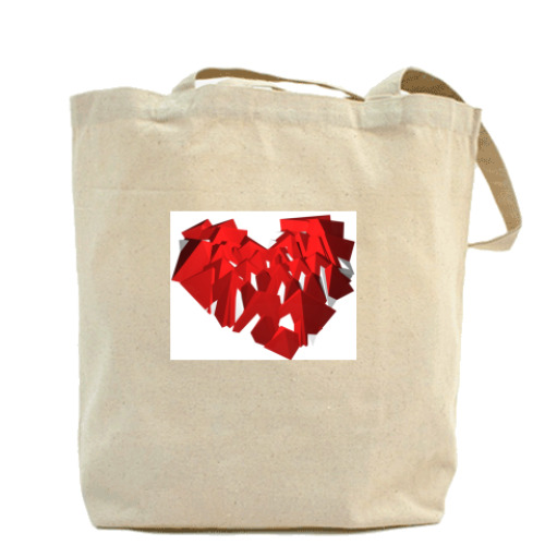 Сумка шоппер сердце