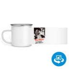 Кружка металлическая белая (круговая запечатка)