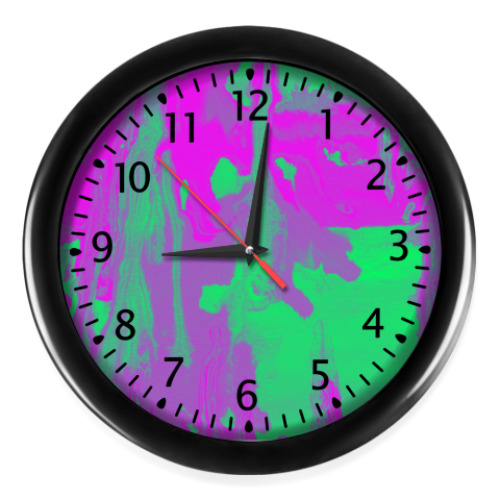 Настенные часы с принтом Яркая пастель