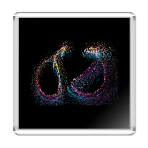 Магнит с принтом Разноцветная абстракция