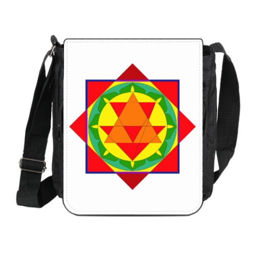 Сумка на плечо (мини-планшет) с принтом  Бала-трипура-янтра