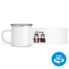 Кружка металлическая белая (круговая запечатка)